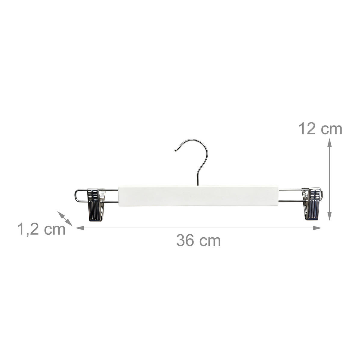 HOSENBÜGEL - Weiß, Holz/Metall (36/12/1.2cm) - Relaxdays