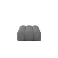 POUF OLEA-PUF 91x87x44 cm Grau Velours Modular Sitzhocker - Taupe/Schwarz, Holzwerkstoff/Kunststoff (91/44/87cm) - ALTDECOR