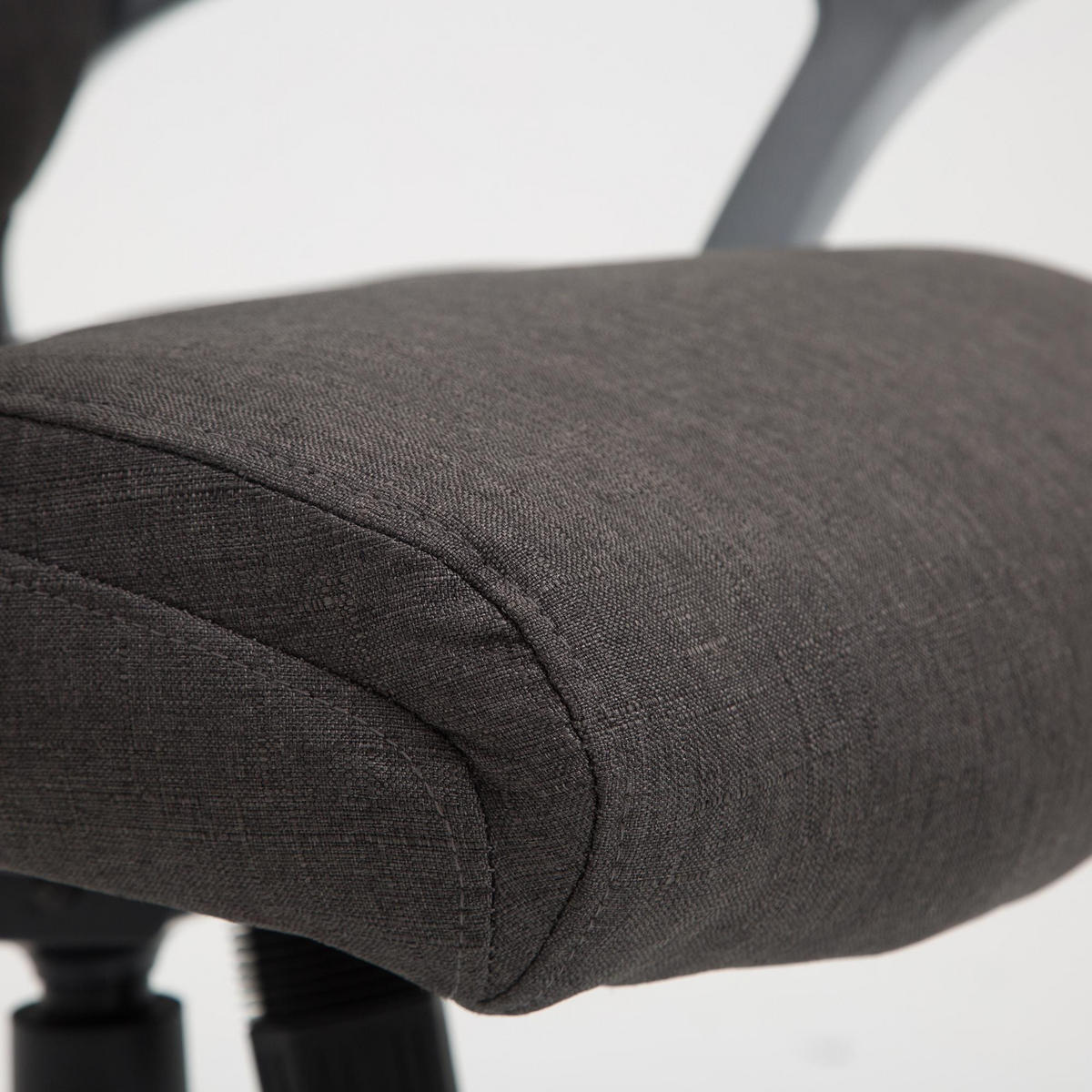 CHEFSESSEL Stoff dunkelgrau - Dunkelgrau/Grau, Kunststoff/Textil (65/109/73cm) - CLP