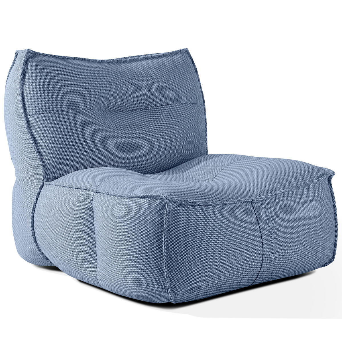 GARTENLOUNGE-SET LOVIA, Möbel-Set, Marineblau/Weiß - Dunkelblau, Textil - KONSIMO®