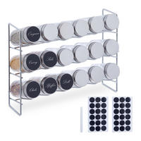 GEWÜRZREGAL - Multicolor, Glas/Metall (29/22/9.5cm) - Relaxdays