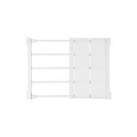 SCHRANK-SPANNREGAL aus ABS-Kunststoff, Kohlenstoffstahl 30-40cm Weißes Verstellbares 30 x 24 x 1,5 cm - Weiß, Kunststoff (24/30/1.5cm) - Livingandhome
