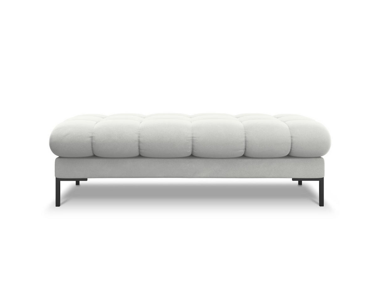 BANK Mamaia aus Samt silber 2 Sitzplätze - Silberfarben, Textil (133/41/62cm) - Micadoni