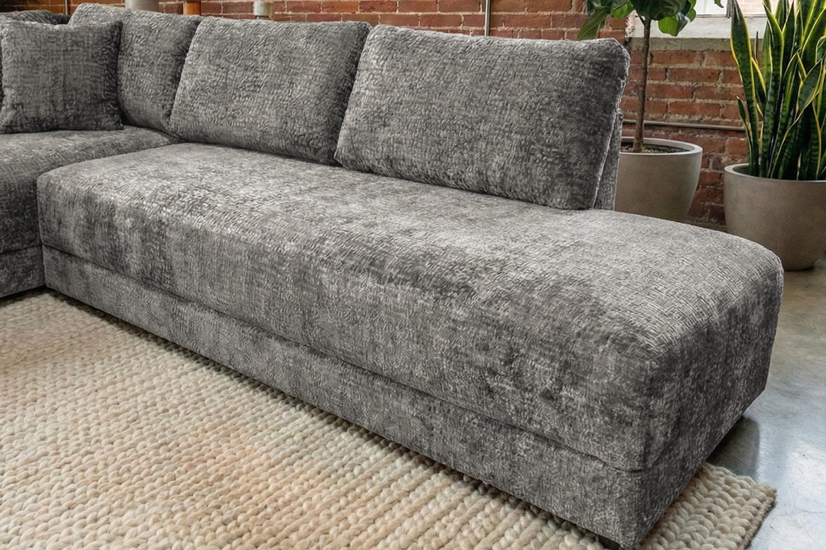 SCHLAFSOFA SADIRA Grau Flachgewebe - Schwarz/Grau, Kunststoff/Textil (288/209cm) - KAWOLA