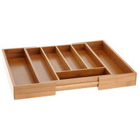 BESTECKKASTEN Bambus - Braun, Naturmaterialien (34/5/45cm) - Excellent Houseware