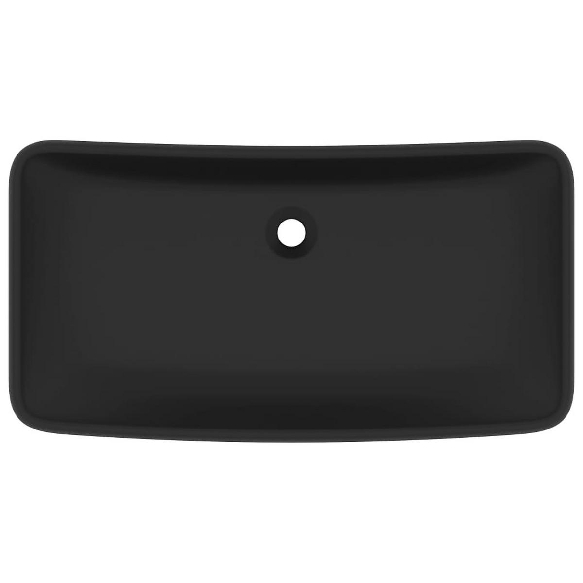 WASCHBECKEN Langley 71/38/13.5 cm - Schwarz, Keramik (71/13.5/38cm) - Nettlife
