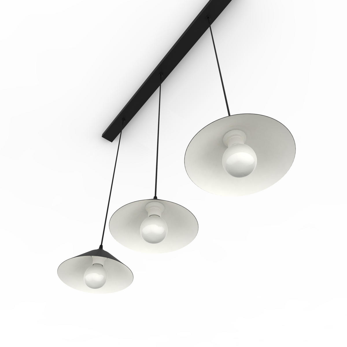 HÄNGELEUCHTE - Schwarz, Metall (25/100/120cm) - Lumicom