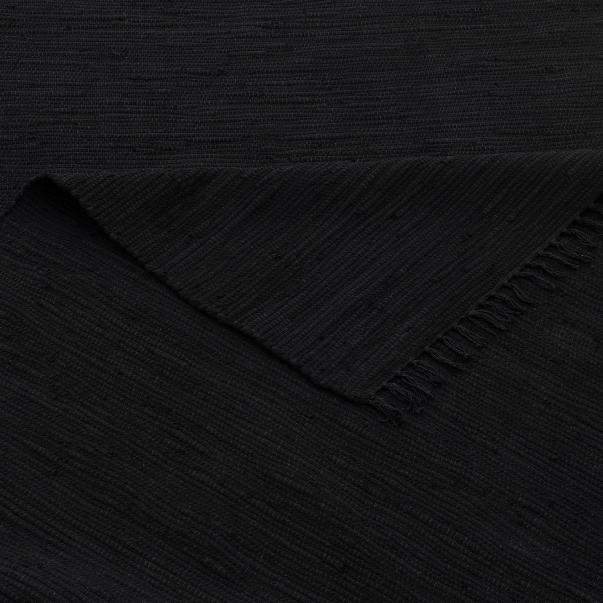 BAUMWOLLE NATUR TEPPICH JOLLY COTTON - Schwarz, Textil (60/120cm) - Pergamon