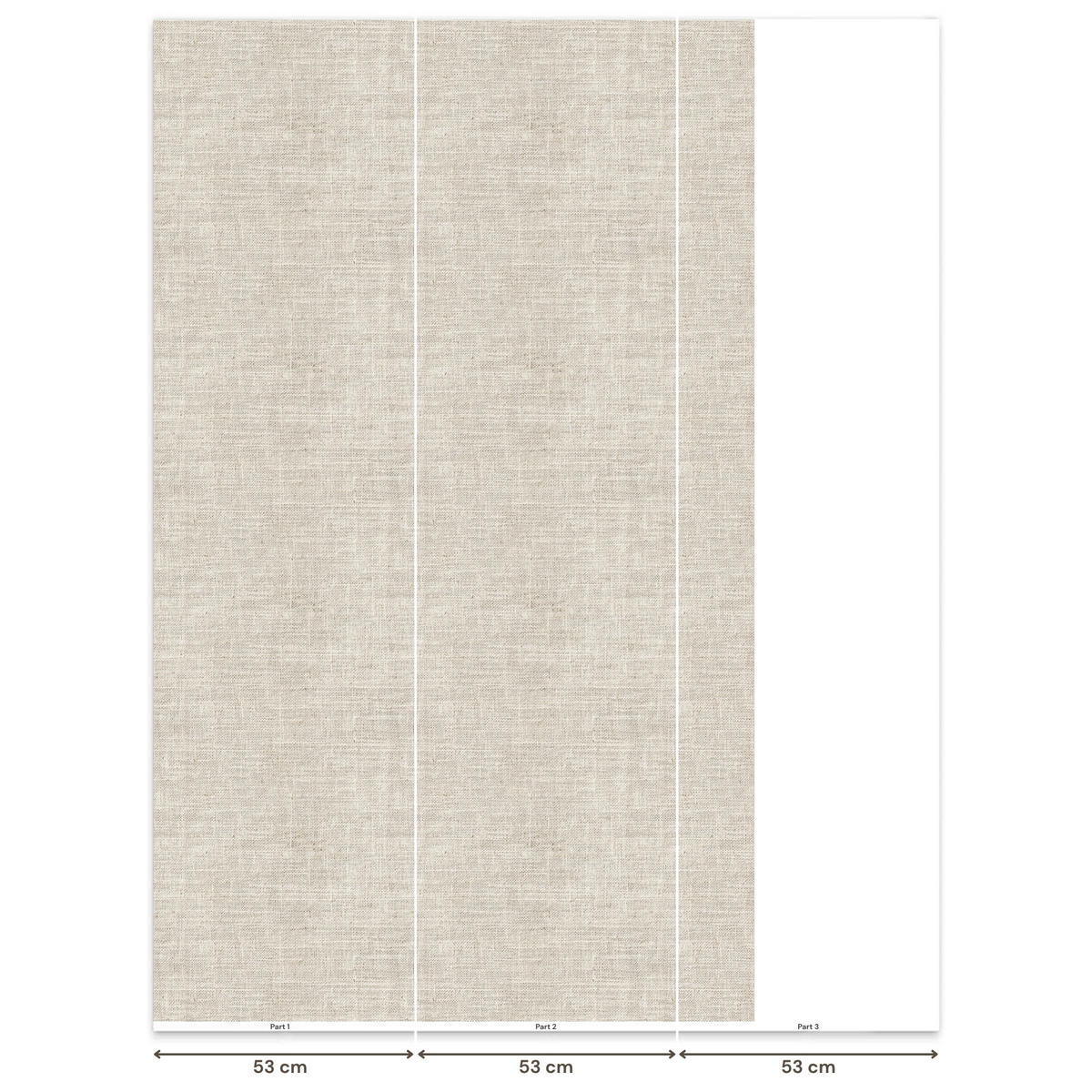 TAPETE - Leinen - Textur - Beige - 120x200 cm - Creme, Papier (120/200cm) - OnlyWow