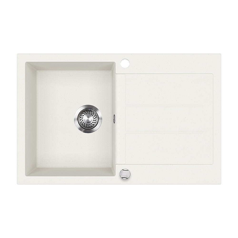 SPÜLBECKEN Kapstadt Weiß 78 x 50 cm - Weiß, Keramik (78/20/50cm) - Bergstroem
