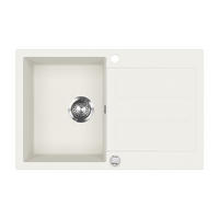 SPÜLBECKEN Kapstadt Weiß 78 x 50 cm - Weiß, Keramik (78/20/50cm) - Bergstroem