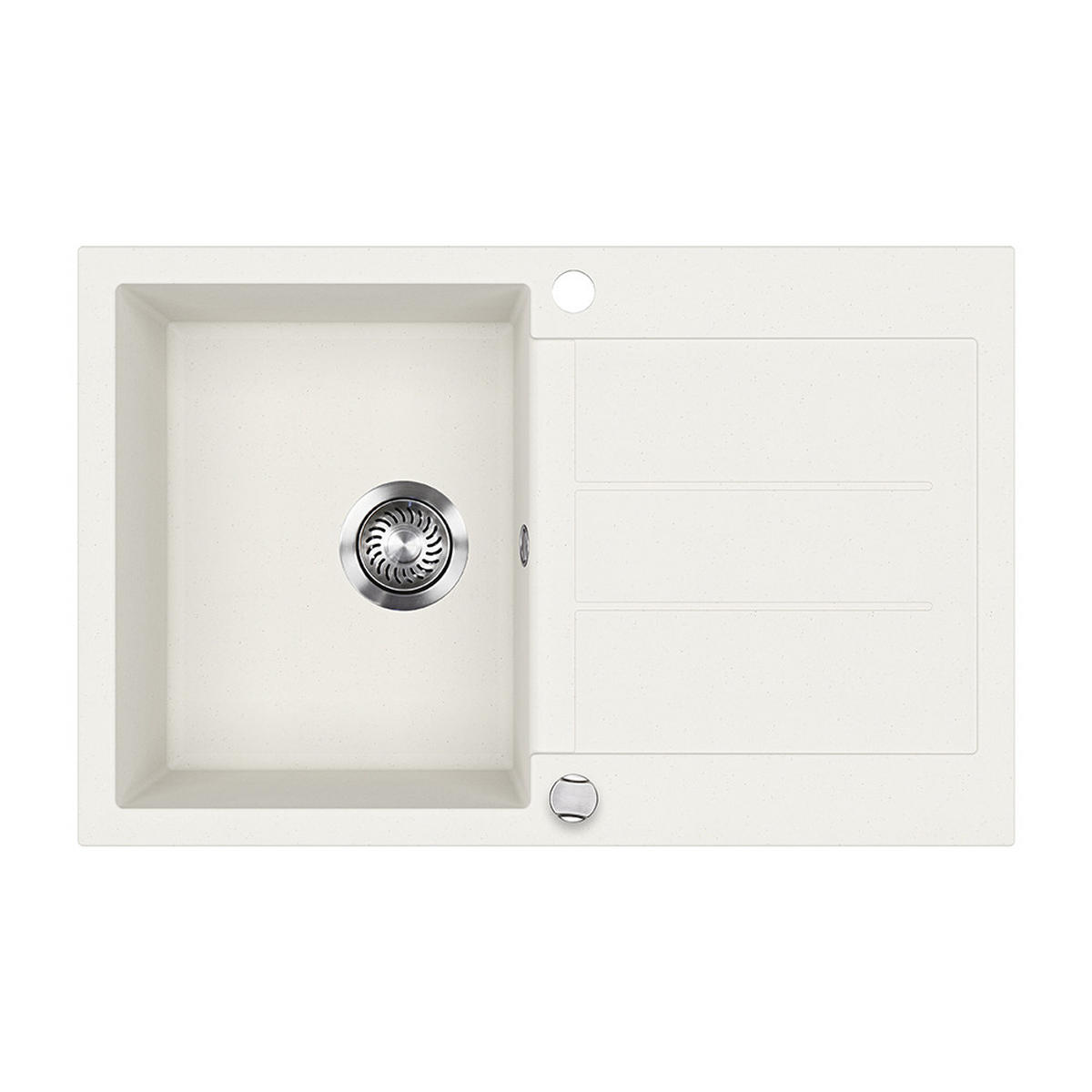 SPÜLBECKEN Kapstadt Weiß 78 x 50 cm - Weiß, Keramik (78/20/50cm) - Bergstroem