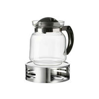 TEEKANNE MIT STÖVCHEN Ravenna transparent 1,15 l - Transparent, Glas/Metall (1.15L) - Ritzenhoff Breker