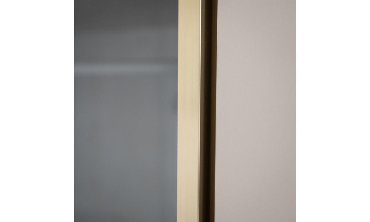 KLEIDERSCHRANK ATRIUM GOLD 200/57/210 cm Goldchrom-Griffe ohne LED-Beleuchtung - Kaschmir/Goldfarben, Holzwerkstoff (200/210/57cm) - Lookway