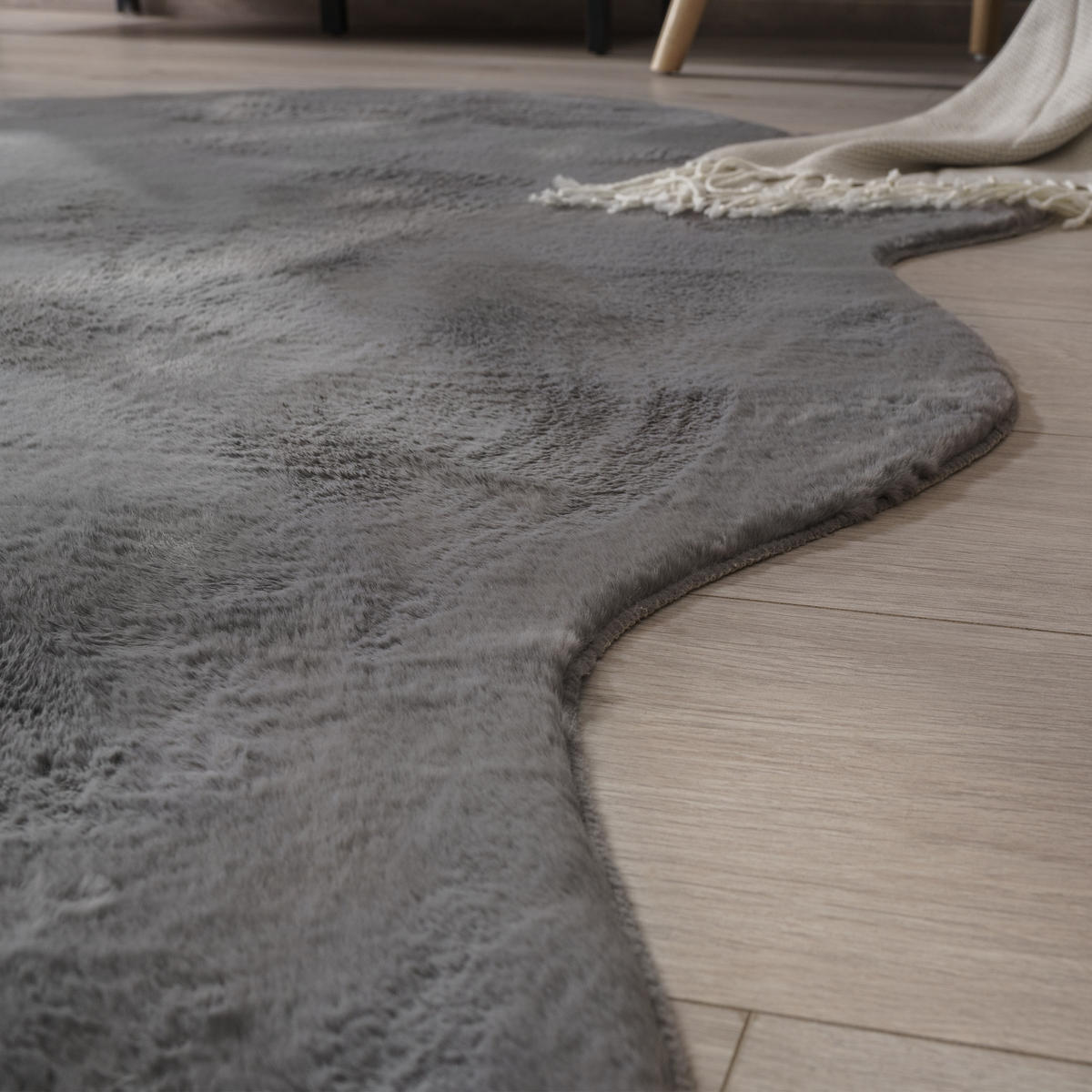 KURZFLORTEPPICH 120/160 cm Pelt 640 - Anthrazit, Textil (120/160cm) - Paco Home