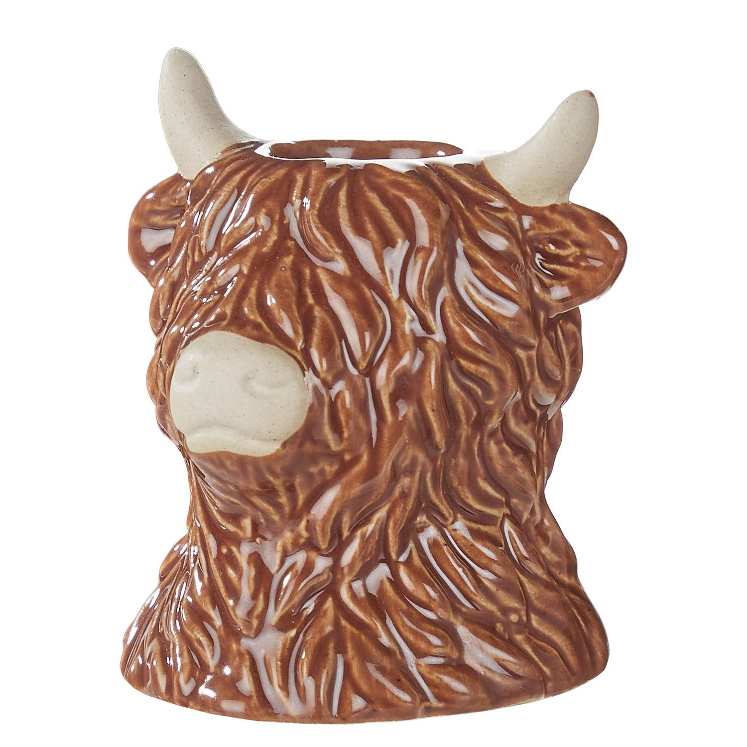 KERZENHALTER Shetland für Stabkerzen - Braun, Keramik (7/7/7cm) - Butlers