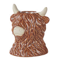 KERZENHALTER Shetland für Stabkerzen - Braun, Keramik (7/7/7cm) - Butlers