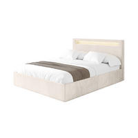 POLSTERBETT mit Bettkasten und Lattenrost, Boxbett ohne Matratze - GOLA 180x200 Beige - Greige, Holzwerkstoff/Textil (180/200cm) - ALTDECOR
