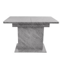 AUSZIEHTISCH in Grau mit Stauraum und Metallgestell in Betonoptik - Grau, Holzwerkstoff (130/70/75cm) - BEAOK