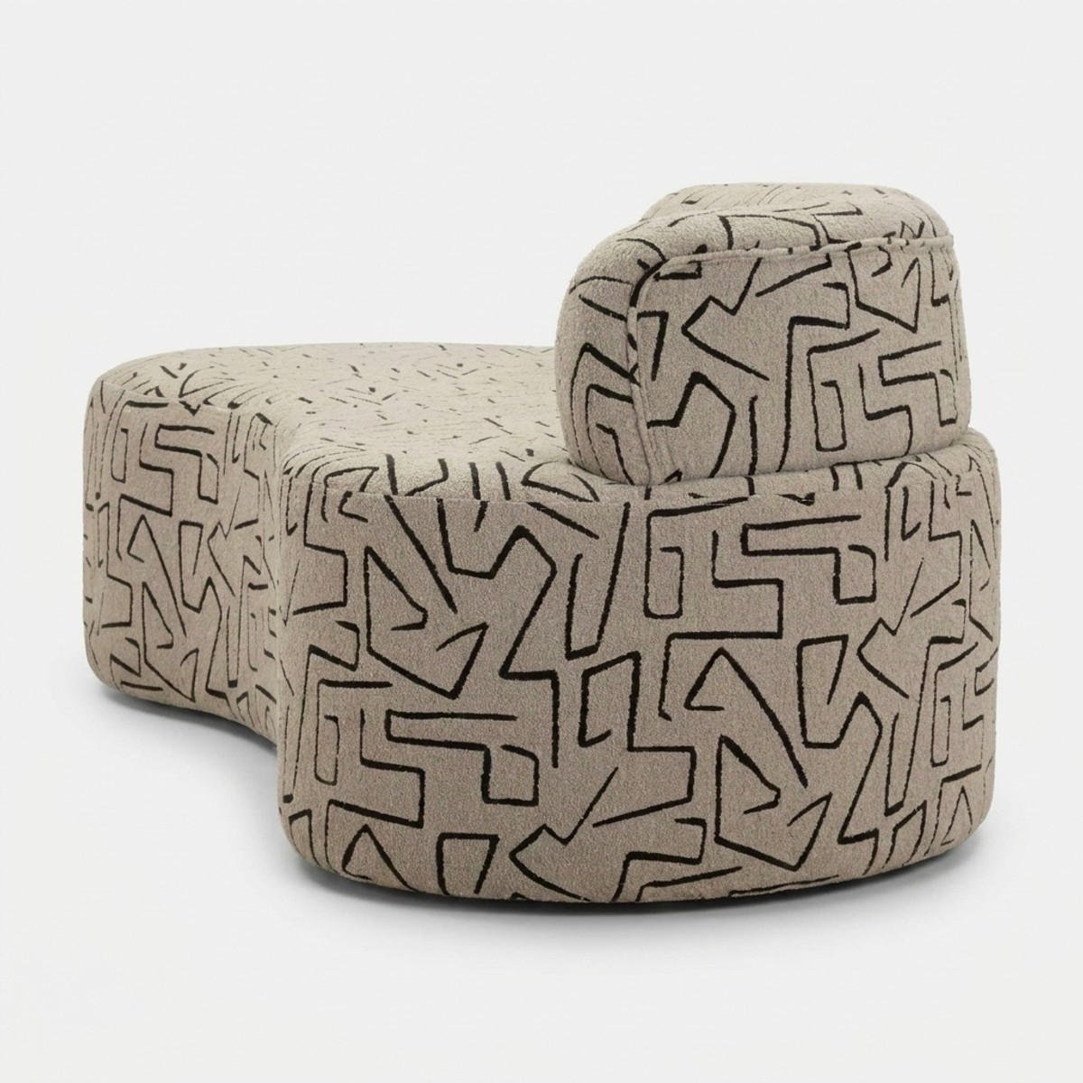 3-SITZER Sofa polyester Nairobi - - Multicolor, Holzwerkstoff/Kunststoff (176/69/91.5cm) - Pasmara