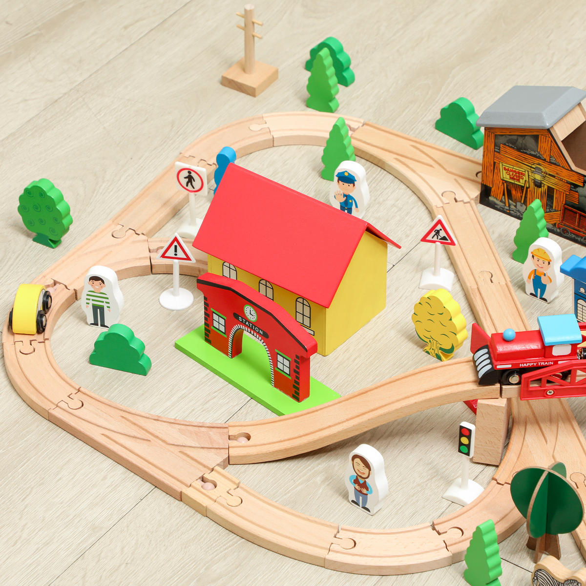 SPIELTISCH Buchenholz MDF Blau - Blau, Holz (60.5/40/98cm) - AIYAPLAY