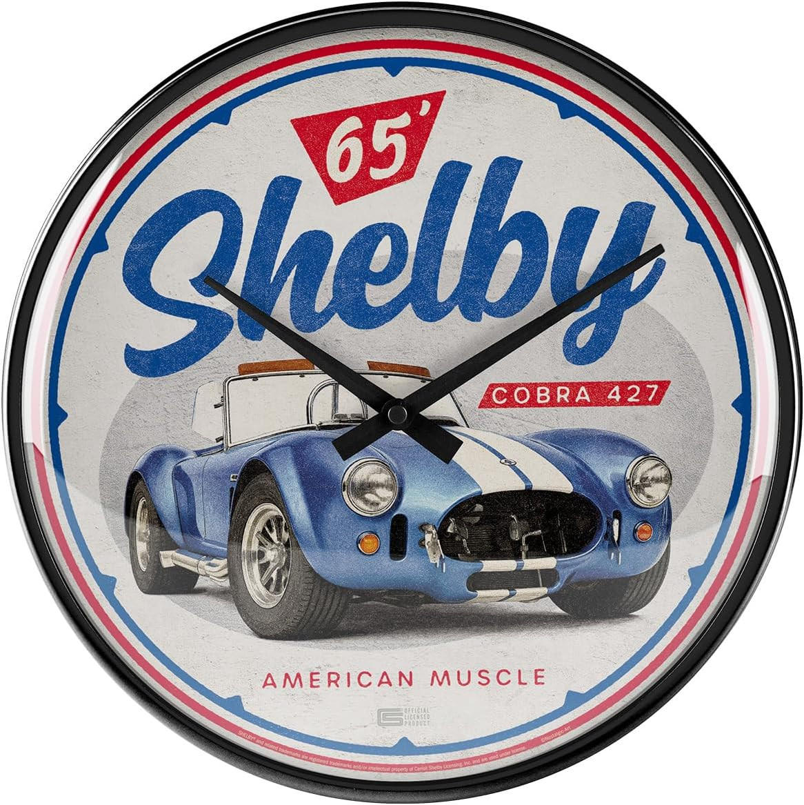 WANDUHR 31 cm Shelby American Muscle Cobra 427 - Multicolor, Metall (31/31/5cm) - Nostalgic-Art
