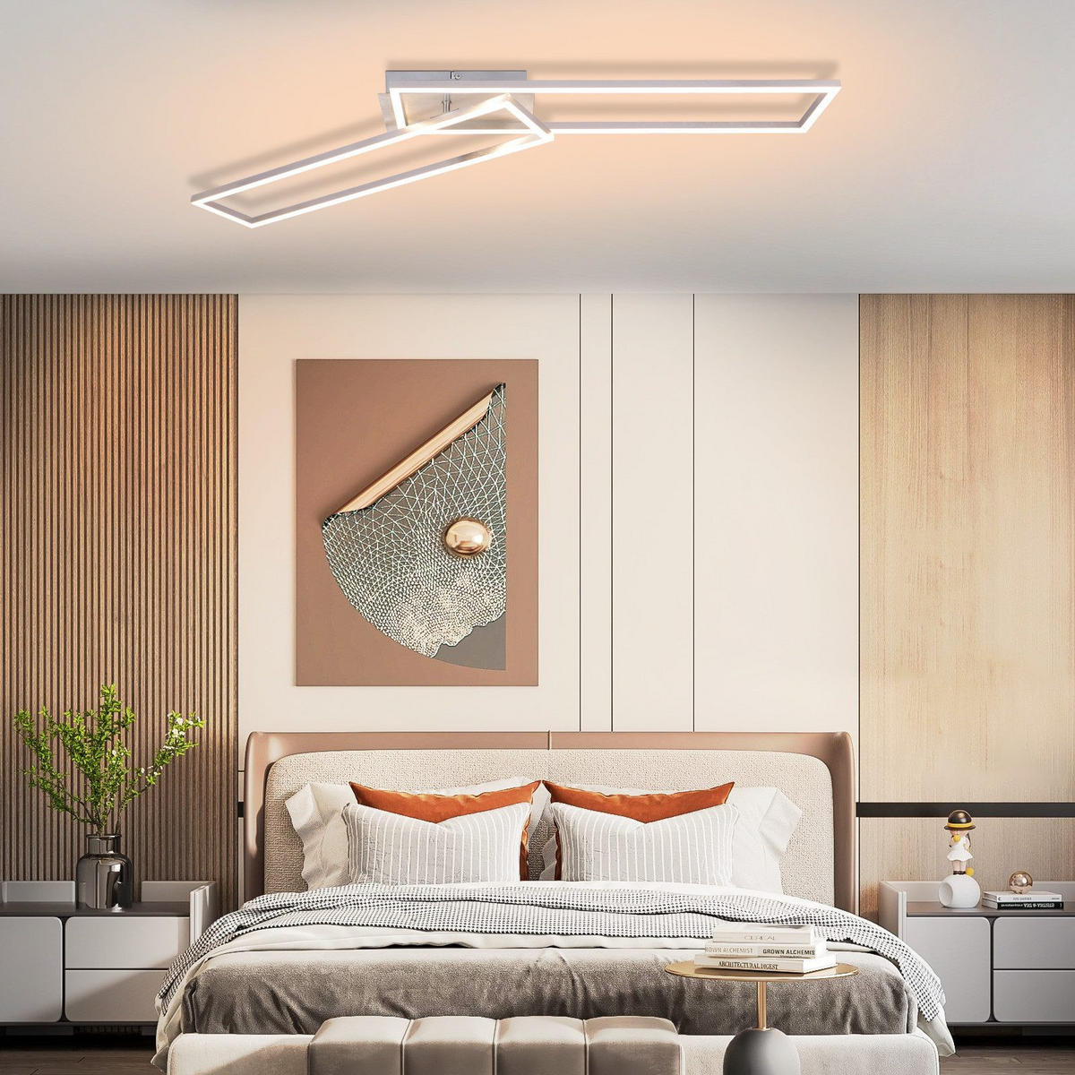 LED-DECKENLEUCHTE Lusk 18.5/102.5/7.3cm - Silberfarben, Metall (102.5/18.5/7.3cm) - Nettlife