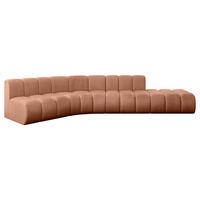 ECKSOFA modulares Sofa Brilo-L1 - 380x174x70 cm Apricot - Koralle, Holzwerkstoff/Textil (380/174cm) - ALTDECOR