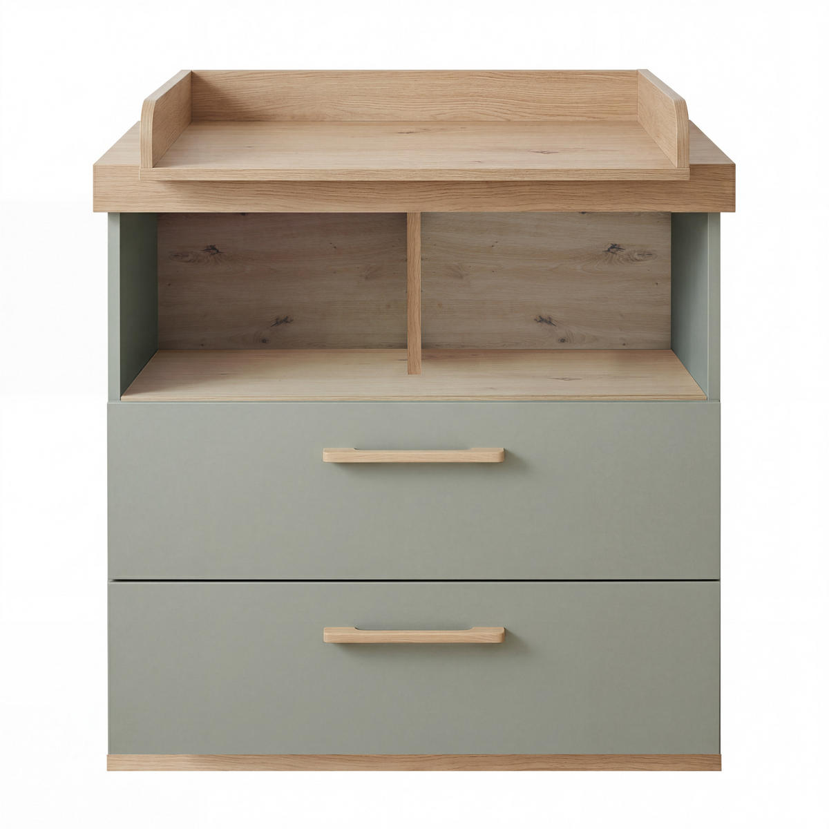 WICKELKOMMODE Jimmy Salbei - Salbeigrün, Holzwerkstoff (110/103/79cm) - Roba