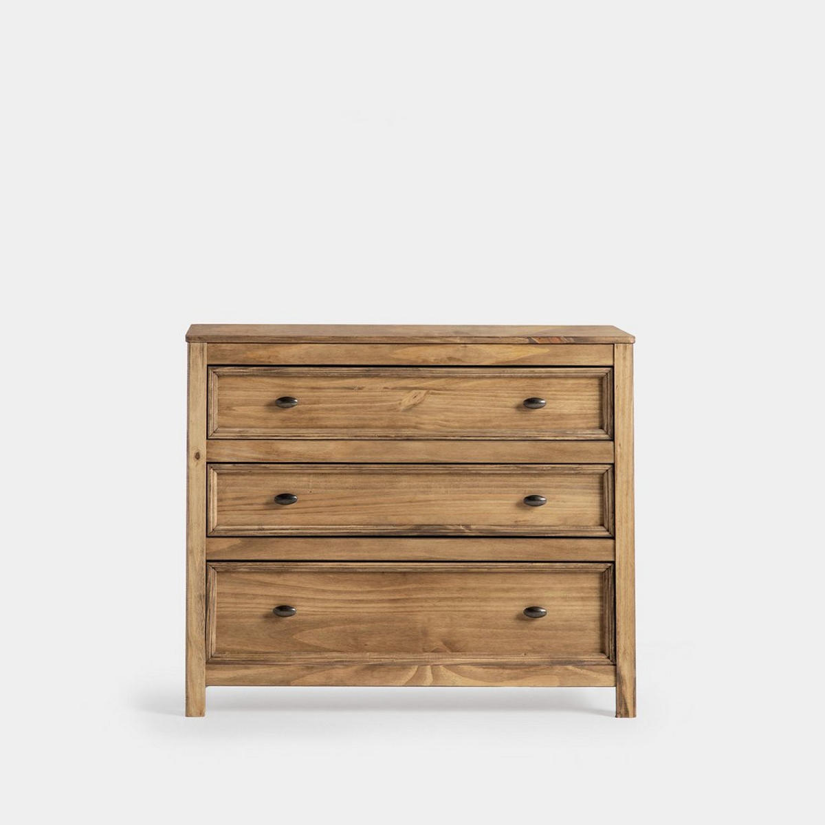 KOMMODE MIT SCHUBLADEN Serena Natürlich 93 cm x 77 cm - Naturfarben, Holz (93/77/39cm) - Klast Home