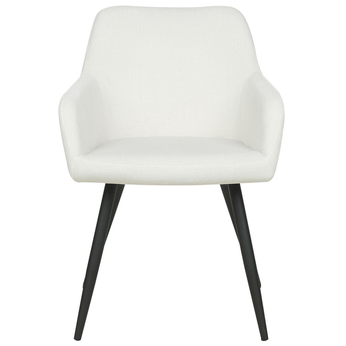 ESSZIMMERSTUHL 2er-Set Samt cremeweiß Casmalia - Weiß, Textil (59/78/62cm) - Beliani