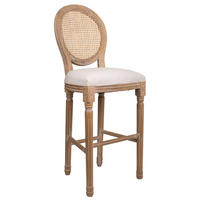 BARHOCKER aus Holz, 48x42x76cm - Beige, Naturmaterialien (48/121/42cm) - Wanderlust