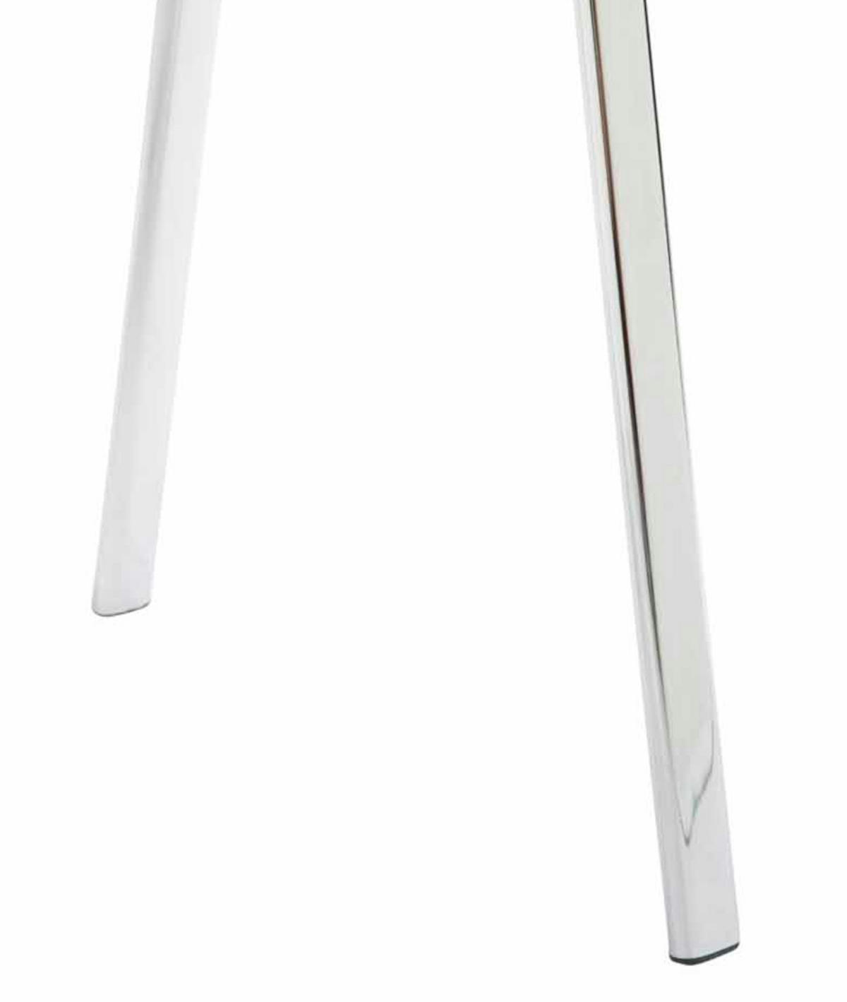 BESUCHERSTUHL 4er Set Lederlook braun - Braun, Textil/Metall (54/79/48cm) - CLP
