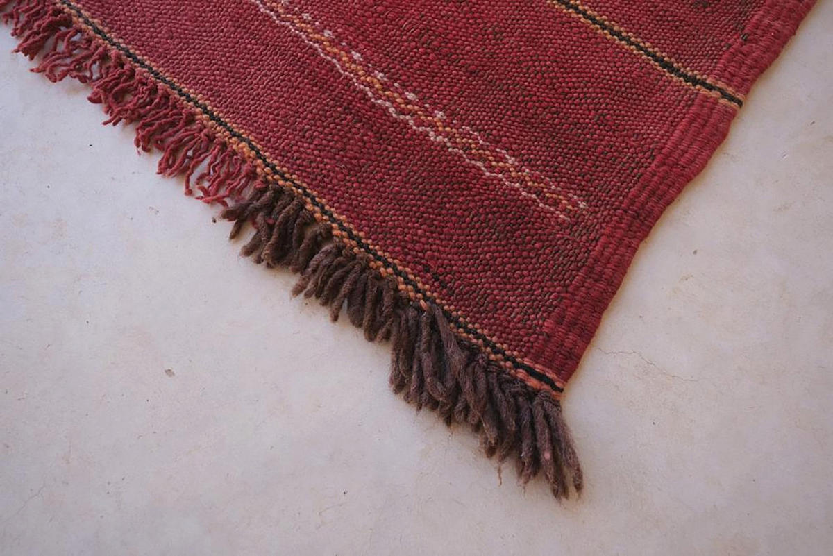 BERBERTEPPICH aus reiner Wolle 157x 217 cm - Rot, Naturmaterialien (157/217cm) - AFK Living