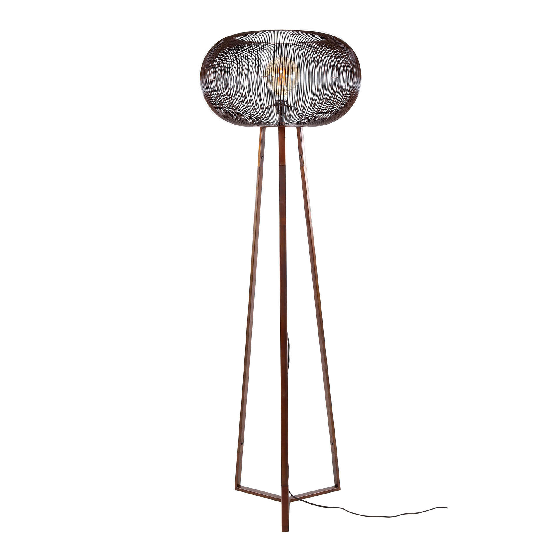 STEHLEUCHTE Twist Kupfer 55/55/170 cm - Kupferfarben, Metall (55/55/170cm) - Hoyz Collection