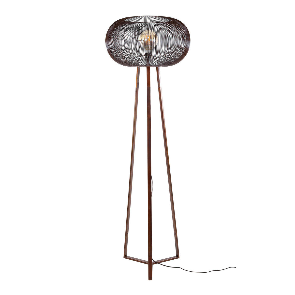 STEHLEUCHTE Twist Kupfer 55/55/170 cm - Kupferfarben, Metall (55/55/170cm) - Hoyz Collection