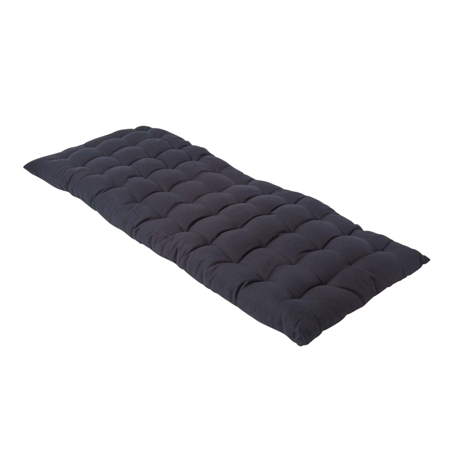 Homescapes Bankauflage Schwarz 42x5x108 cm