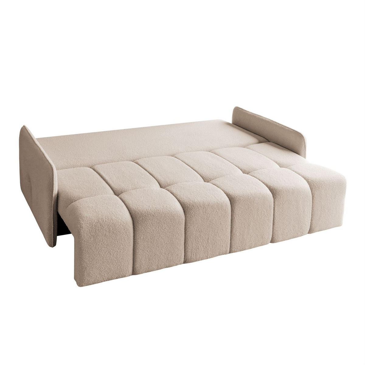 Schlafsofa Morena, zweisitzig, mit Schlaffunktion, Quelle 05 - Beige, Textil (207/90/90cm) - Lookway