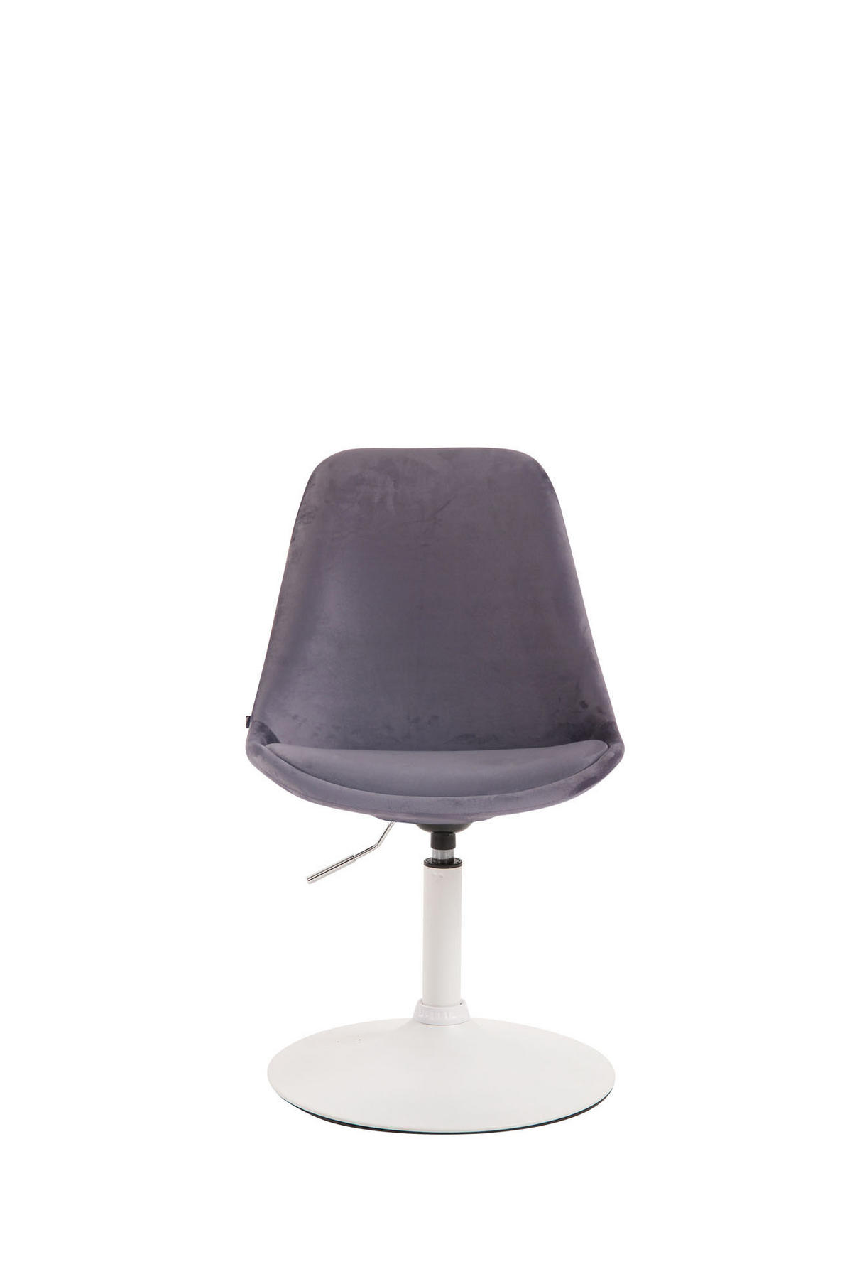 ESSZIMMERSTUHL Samt dunkelgrau - Dunkelgrau/Weiß, Textil/Metall (48/76/57cm) - CLP