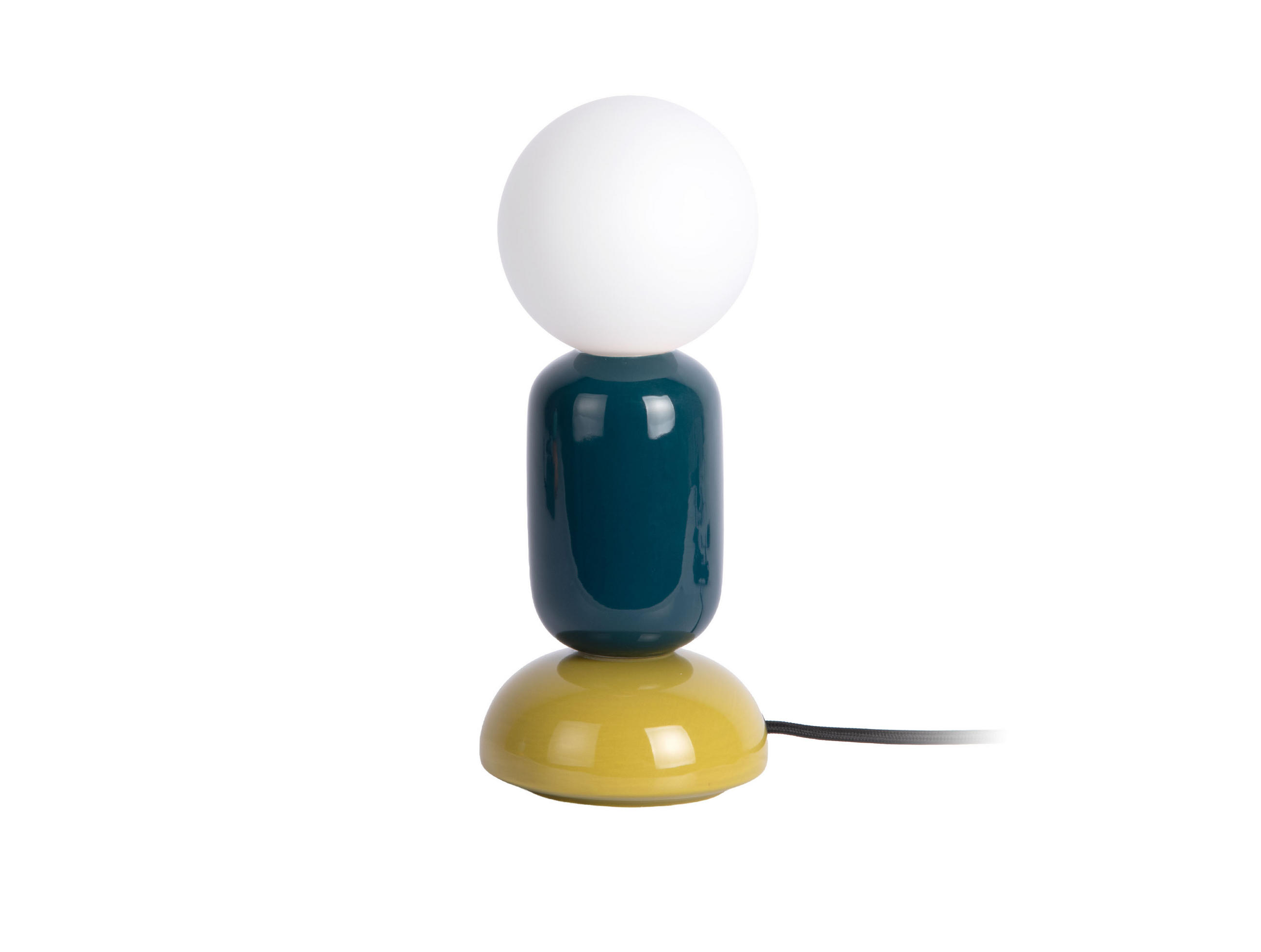 TISCHLAMPE Firenze Tube - Blau/Grün - 27 cm - Multicolor, Stein (11.5/11.5/27cm) - Leitmotiv