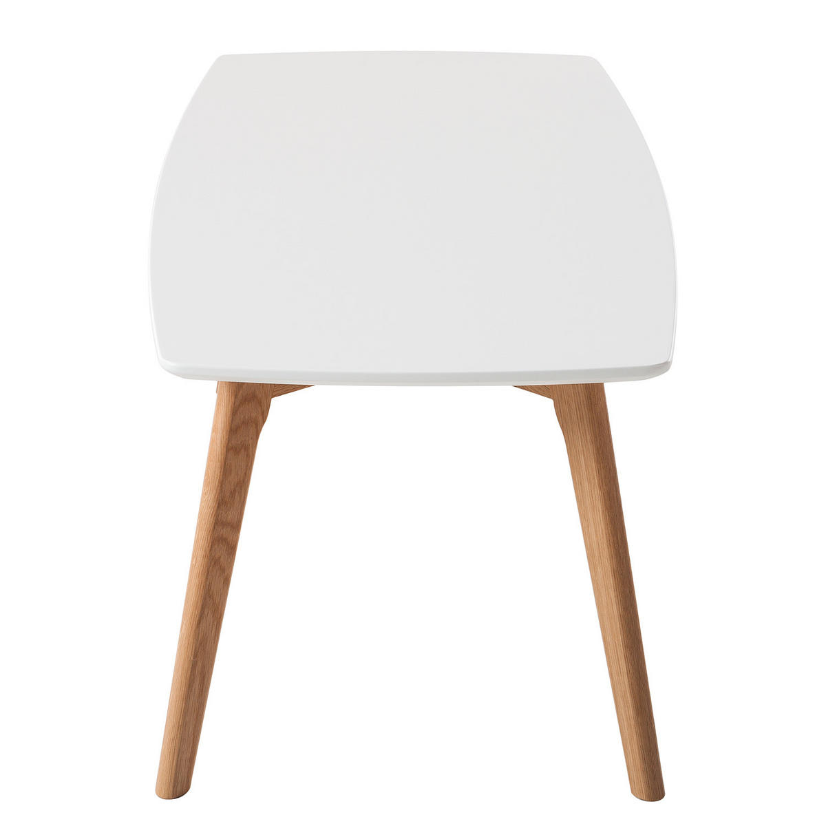 COUCHTISCH - Eiche teilmassiv - Weiß / Eiche - Eichefarben/Weiß, Holz/Holzwerkstoff (50/110/40cm) - home24