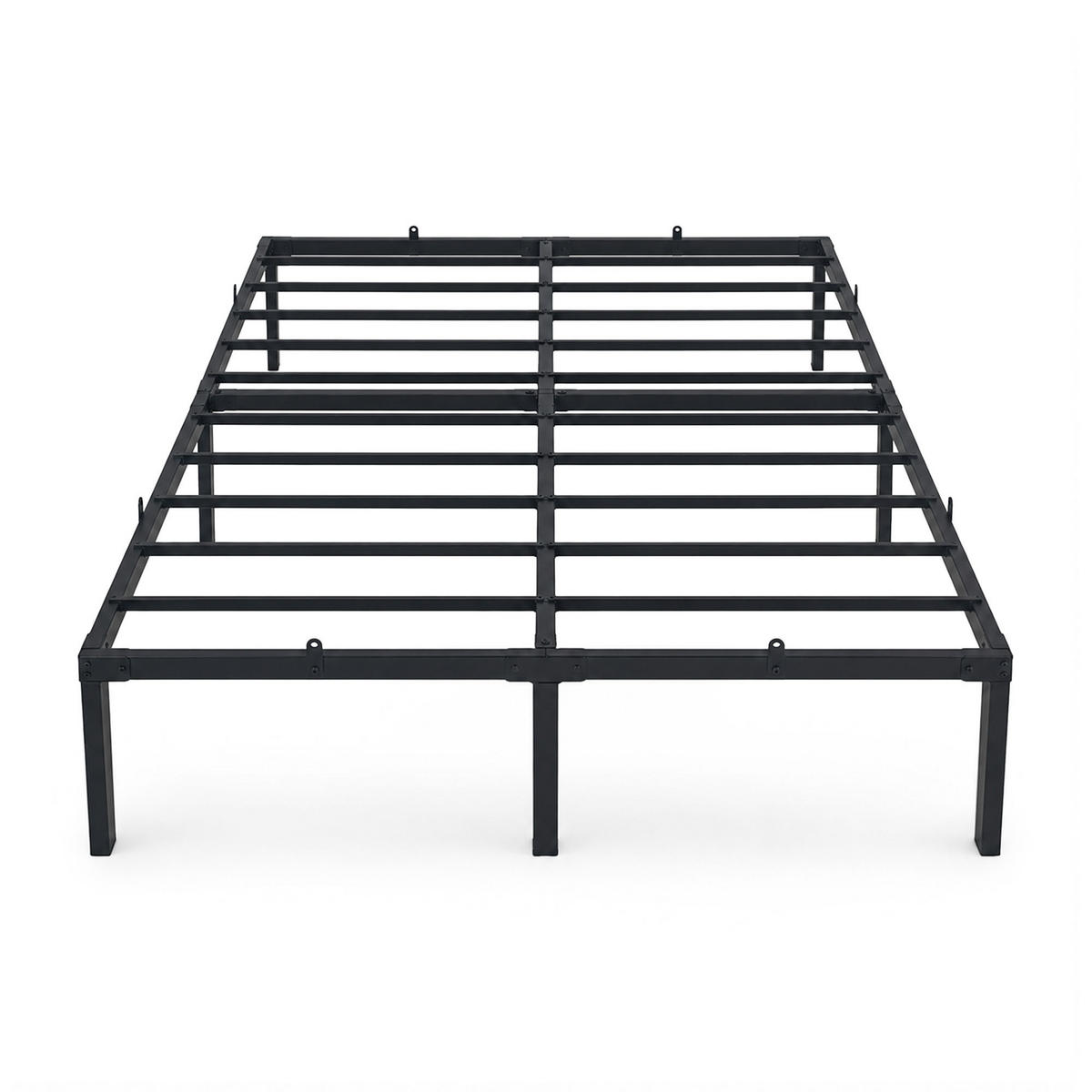 METALLBETT Klappbares 140x190 cm Schwarz - Schwarz, Metall - Akord
