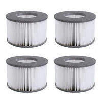 FILTERKARTUSCHE 4er Set für Whirlpools und Spas - Grau, Textil (1/15/10cm)