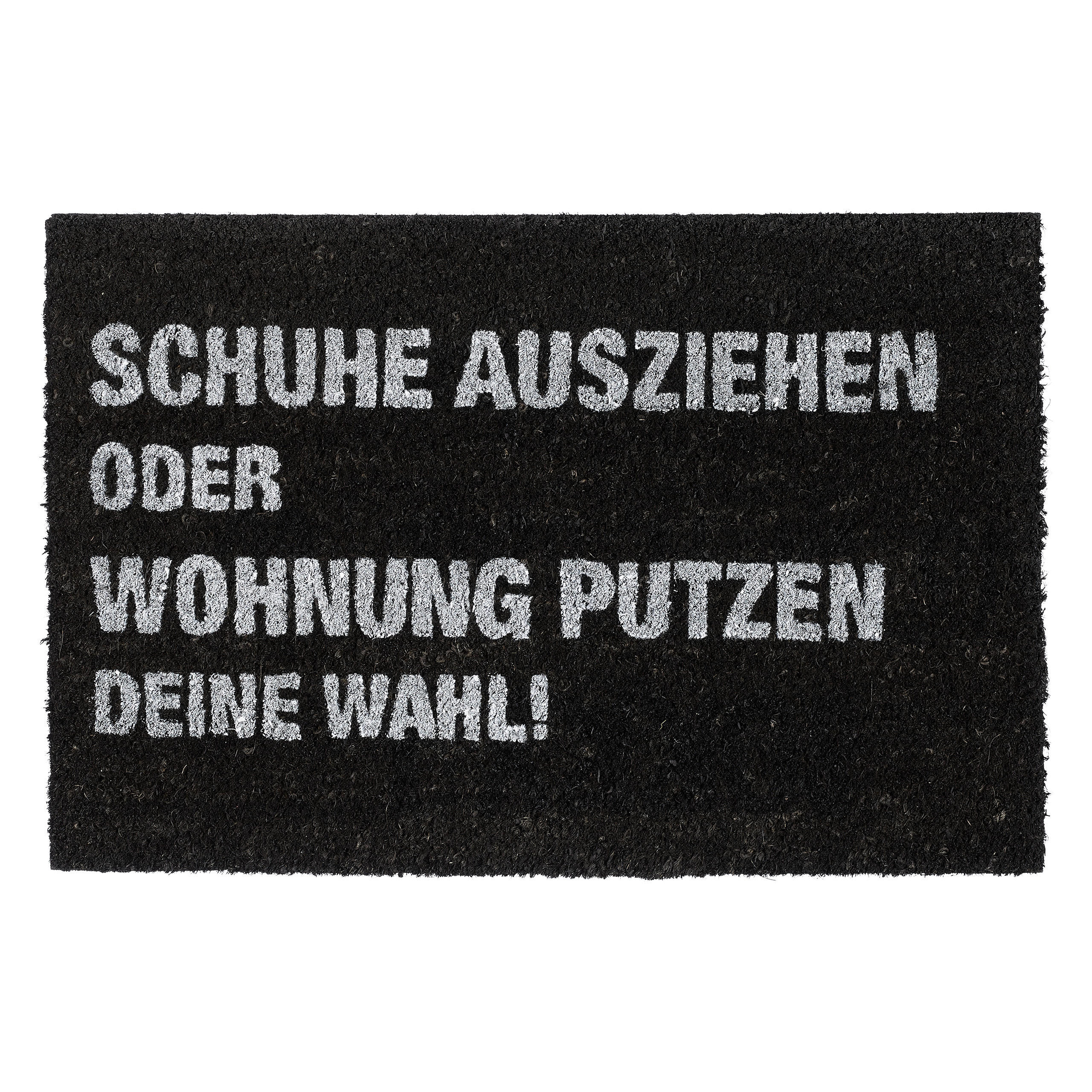 FUSSMATTE - Schwarz, Kunststoff/Textil (60/40cm) - Relaxdays
