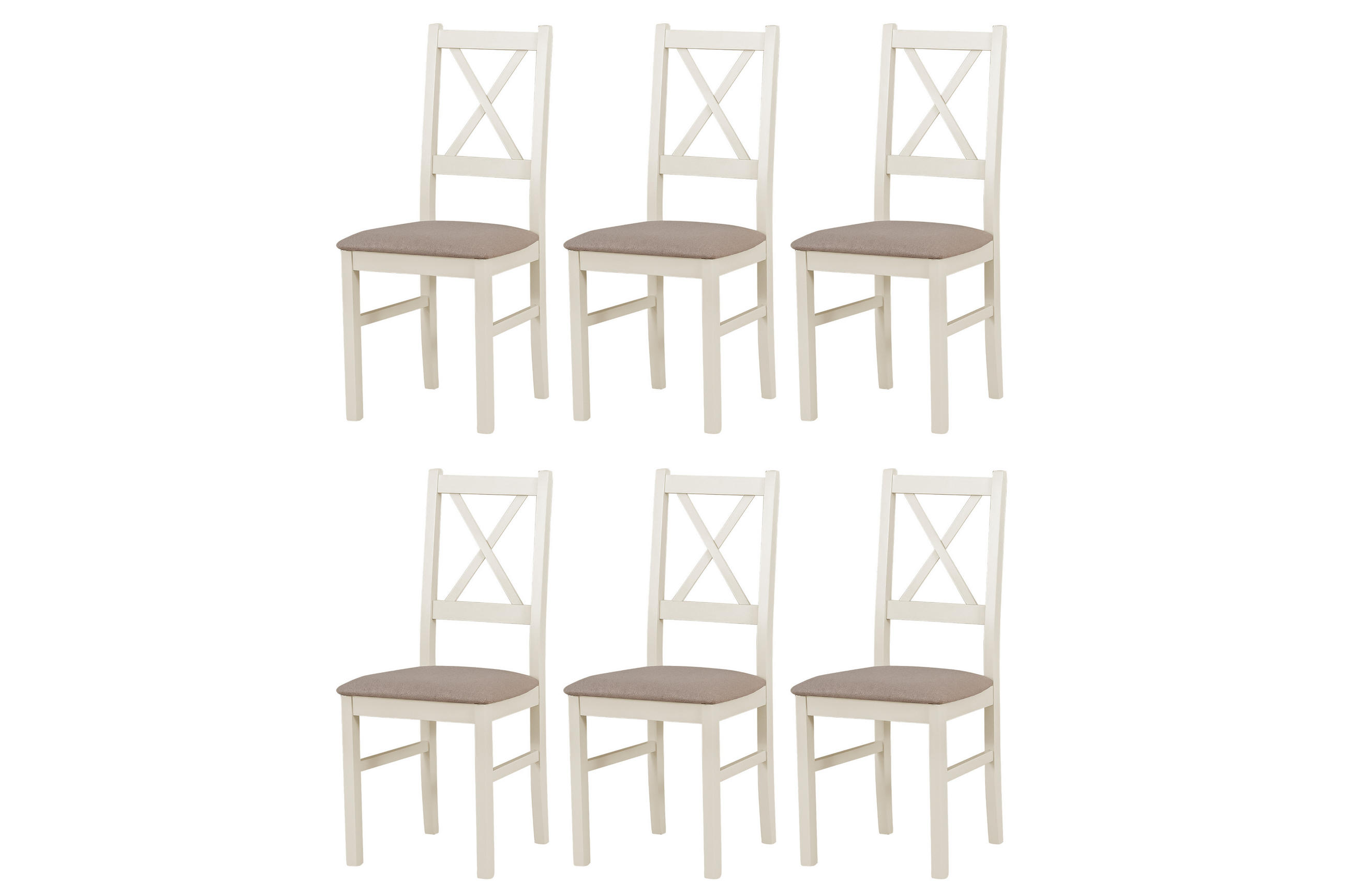 STUHL Nilo 10 (6er Set) - Bronzefarben/Cappuccino, Holz (43/94/40cm) - Leaf Design