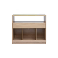 KONSOLE mit Schubladen in heller Eichenholzoptik L100 cm RUBINA - Eiche Bianco, Holz (100/39.5/85.5cm) - Miliboo