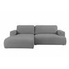ECKSOFA LUNA mit Bettkasten und Schlaffunktion, Dunkelgrau - Dunkelgrau, Textil (195/271cm) - KS Home Concept