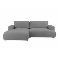 ECKSOFA LUNA mit Bettkasten und Schlaffunktion, Dunkelgrau - Dunkelgrau, Textil (195/271cm) - KS Home Concept