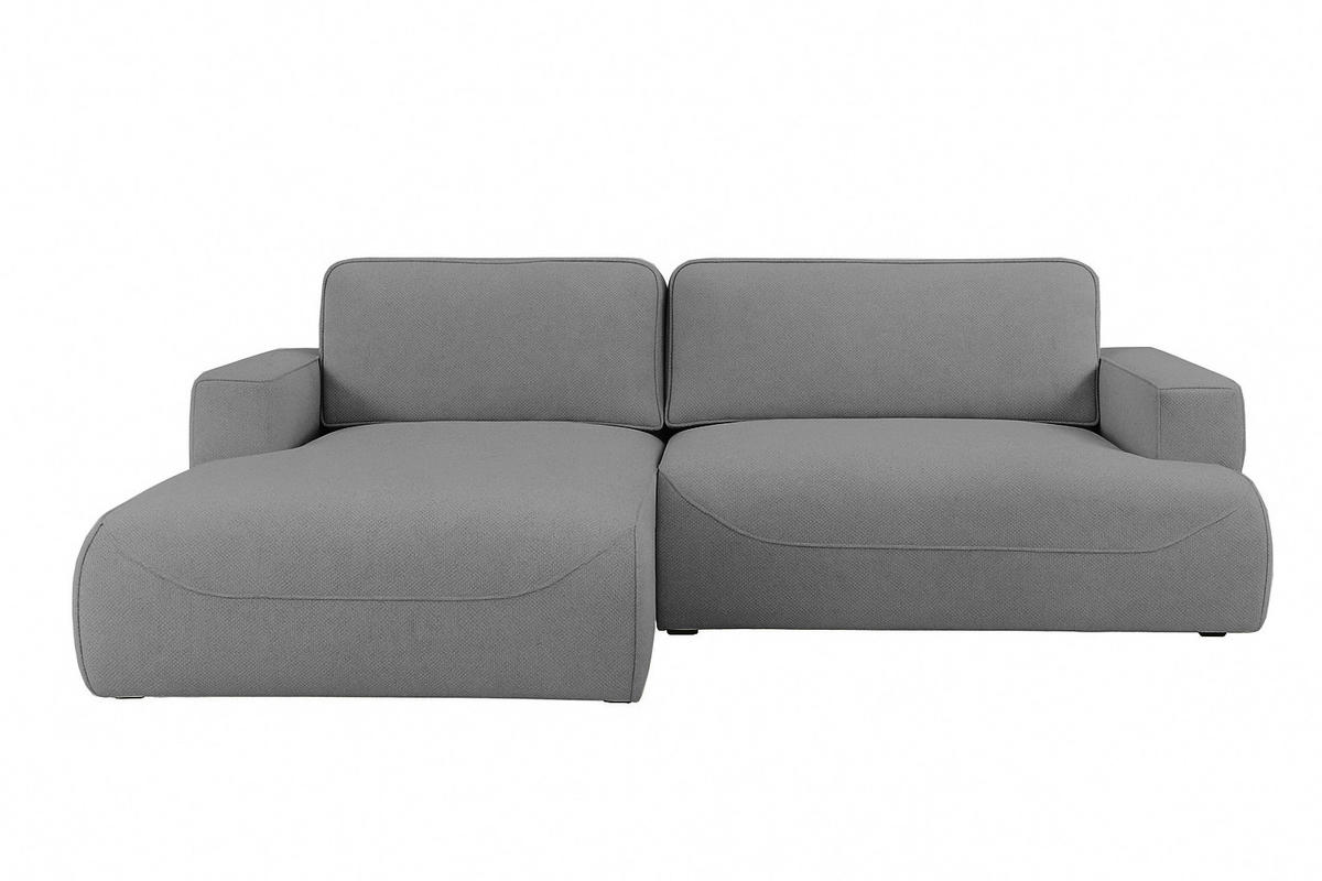 ECKSOFA LUNA mit Bettkasten und Schlaffunktion, Dunkelgrau - Dunkelgrau, Textil (195/271cm) - KS Home Concept