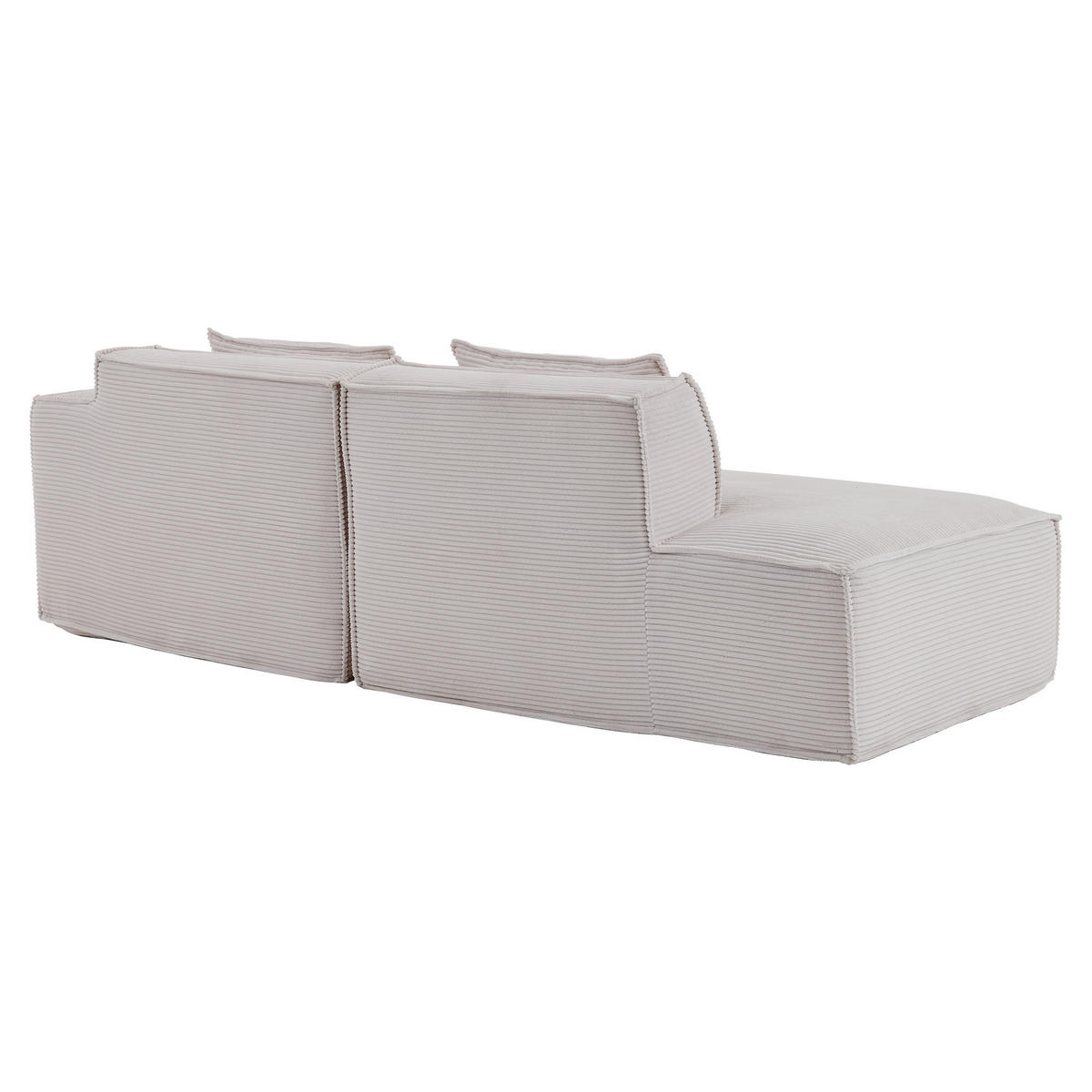 ECKSOFA gepolstert mit taschenfederkern & 2 kissen - Beige, Textil (235/129cm) - Urban Meuble